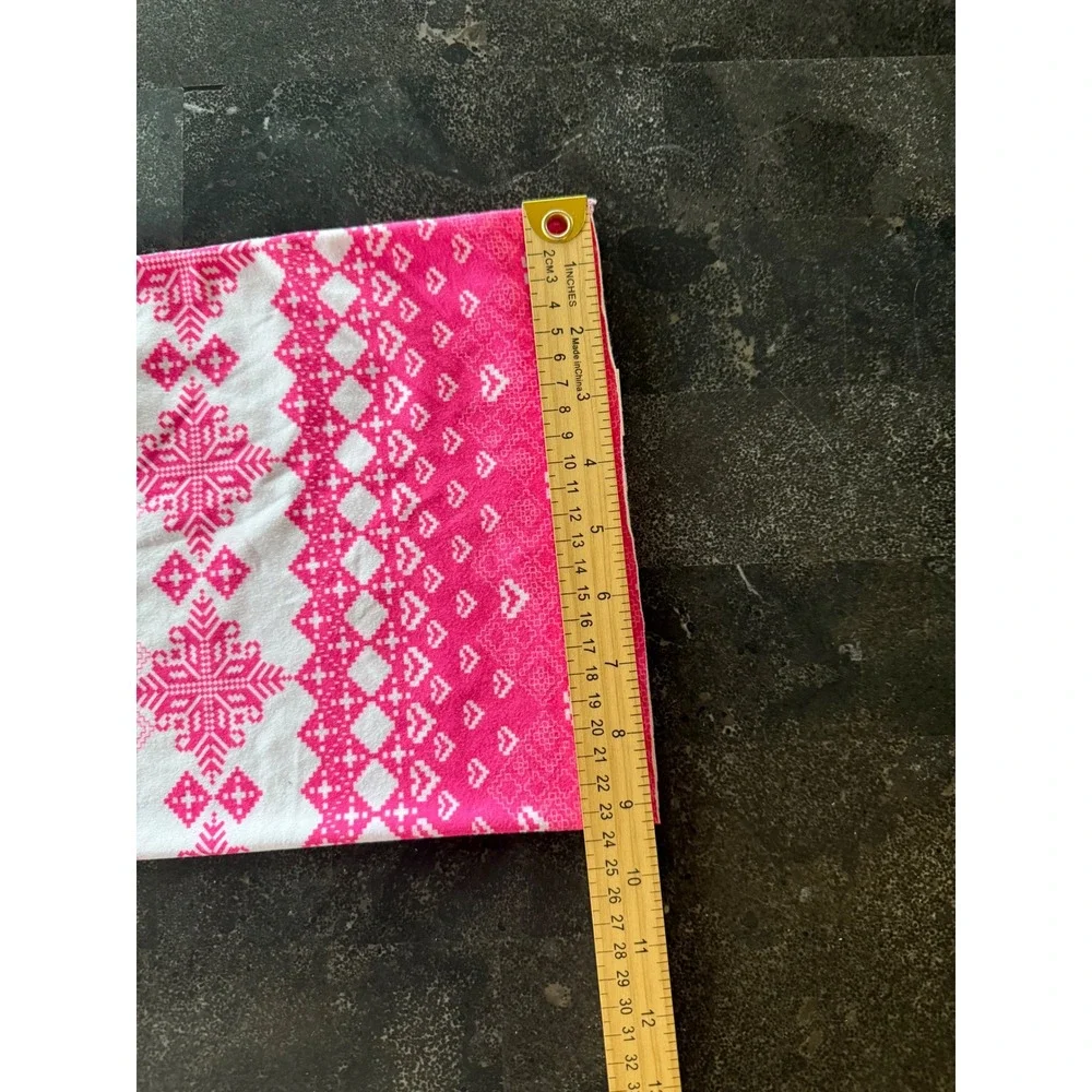 Turtle Fur Youth Kids Pink White Fair Isle Heart Snowflake Neck Warmer Gaiter